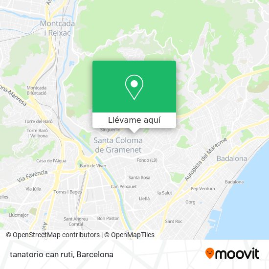 Mapa tanatorio can ruti