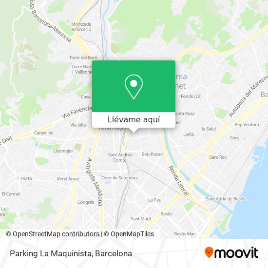 Mapa Parking La Maquinista