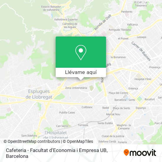 Mapa Cafeteria - Facultat d'Economia i Empresa UB