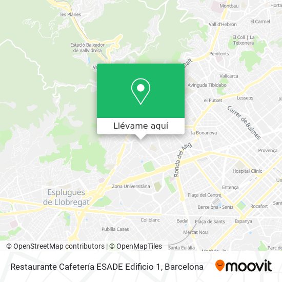 Mapa Restaurante Cafetería ESADE Edificio 1