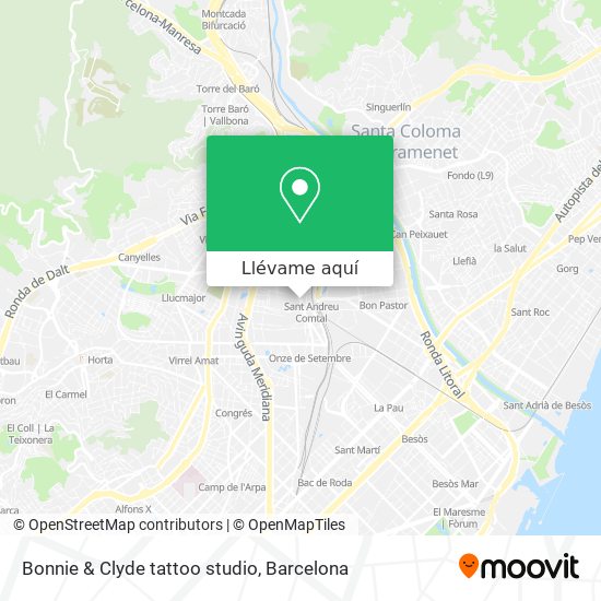 Mapa Bonnie & Clyde tattoo studio