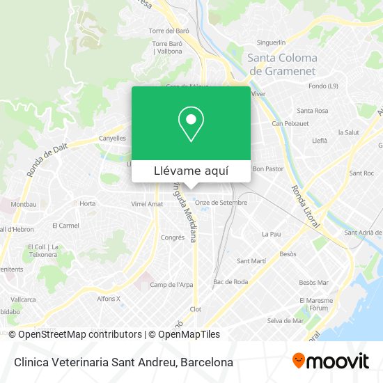 Mapa Clinica Veterinaria Sant Andreu