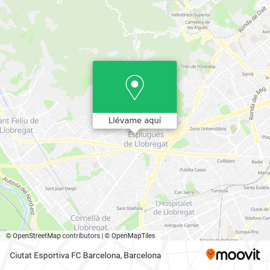 Mapa Ciutat Esportiva FC Barcelona