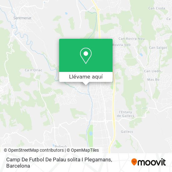 Mapa Camp De Futbol De Palau solita I Plegamans