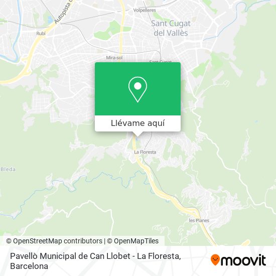 Mapa Pavellò Municipal de Can Llobet - La Floresta