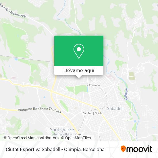 Mapa Ciutat Esportiva Sabadell - Olímpia