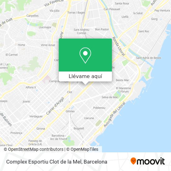 Mapa Complex Esportiu Clot de la Mel