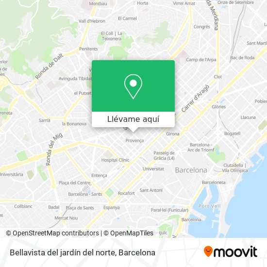 Mapa Bellavista del jardín del norte