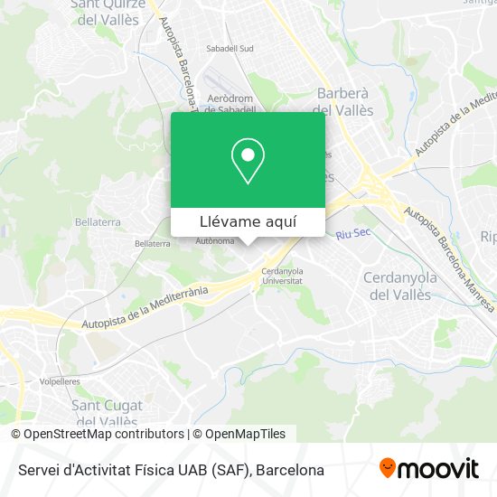 Mapa Servei d'Activitat Física UAB (SAF)