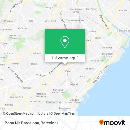 Mapa Bona Nit Barcelona