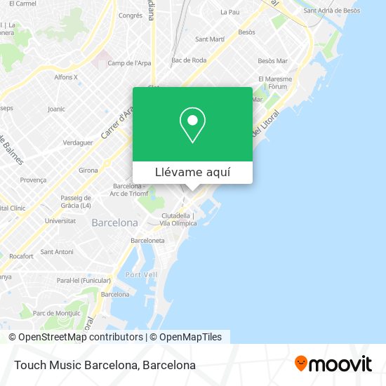 Mapa Touch Music Barcelona