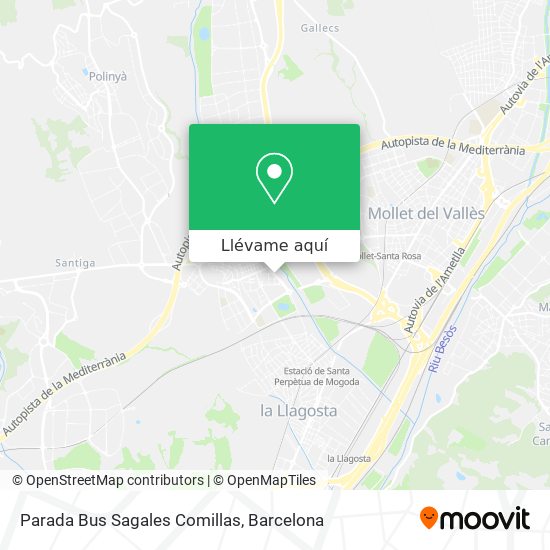 Mapa Parada Bus Sagales Comillas