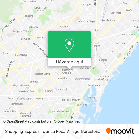 Mapa Shopping Express Tour La Roca Village
