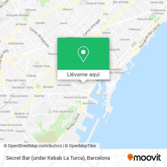 Mapa Secret Bar (under Kebab La Turca)