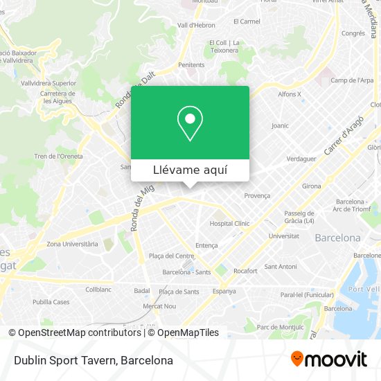 Mapa Dublin Sport Tavern