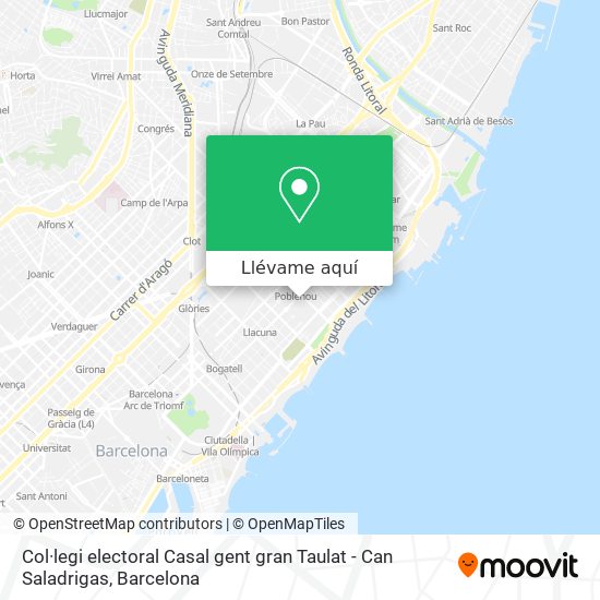 Mapa Col·legi electoral Casal gent gran Taulat - Can Saladrigas