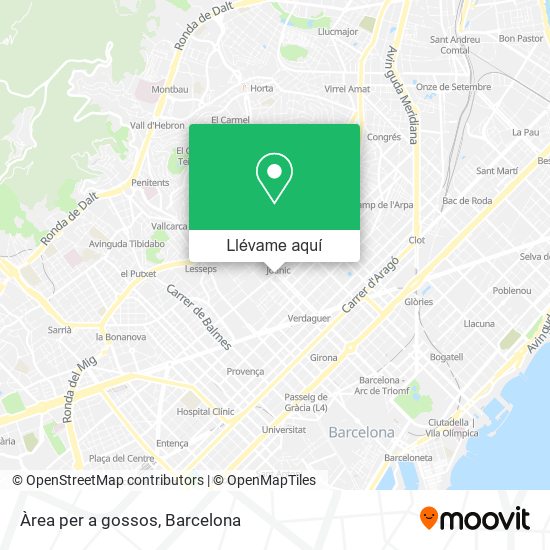 Mapa Àrea per a gossos