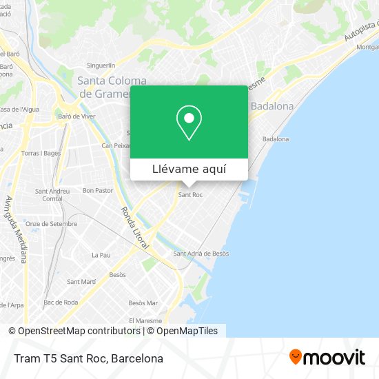Mapa Tram T5 Sant Roc