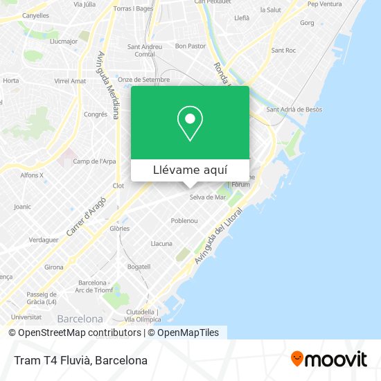 Mapa Tram T4 Fluvià