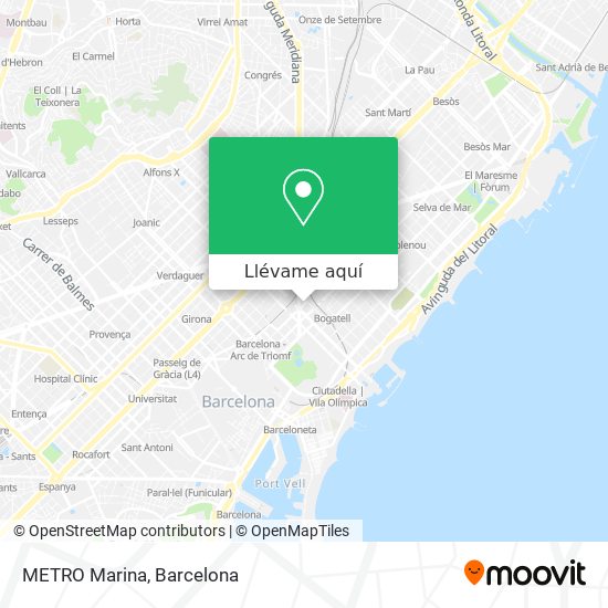 Cómo llegar a METRO Marina Barcelona en Metro, Autobús, o Tranvía?
