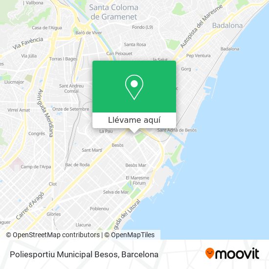 Mapa Poliesportiu Municipal Besos