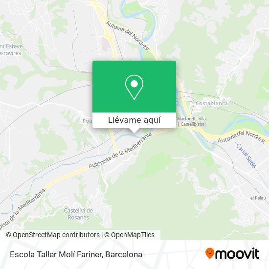Mapa Escola Taller Molí Fariner