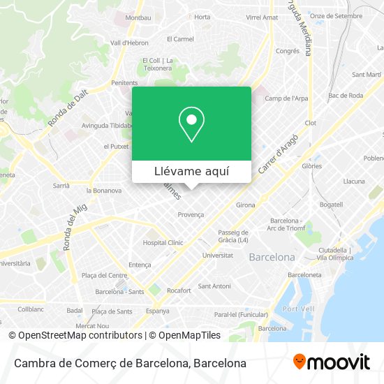 Mapa Cambra de Comerç de Barcelona