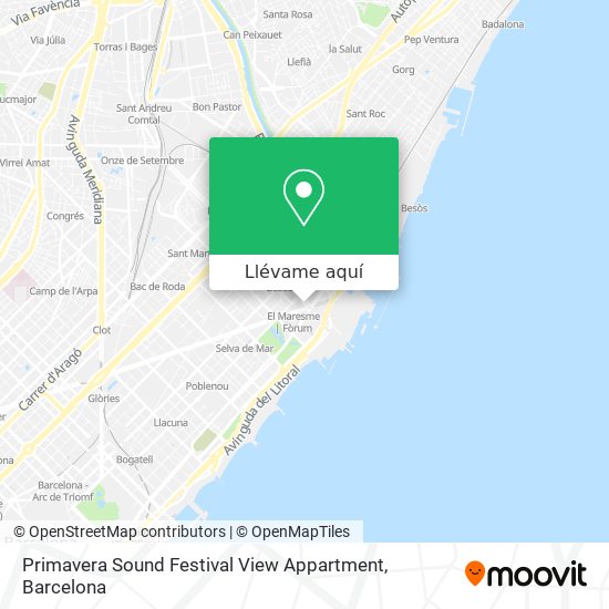 Mapa Primavera Sound Festival View Appartment
