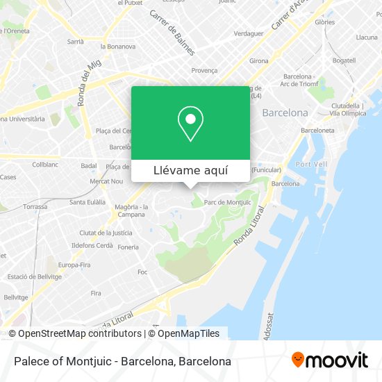 Mapa Palece of Montjuic - Barcelona