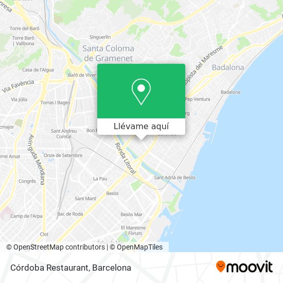 Mapa Córdoba Restaurant