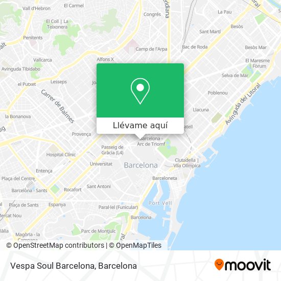 Mapa Vespa Soul Barcelona