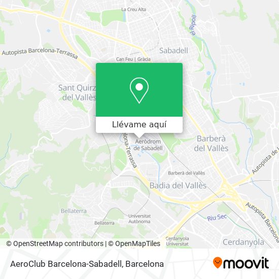 Mapa AeroClub Barcelona-Sabadell