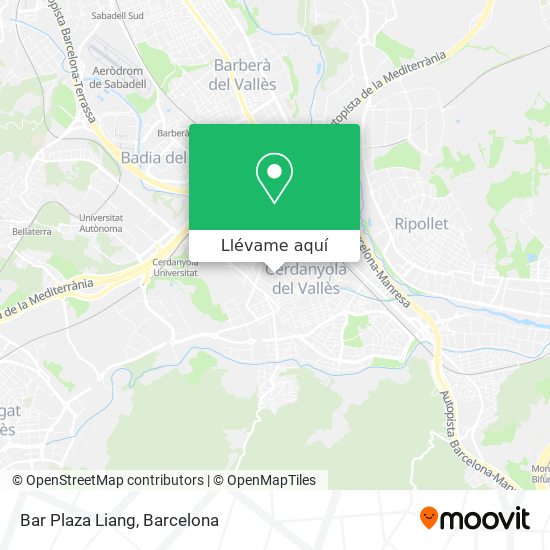 Mapa Bar Plaza Liang