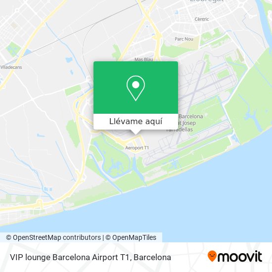 Mapa VIP lounge Barcelona Airport T1