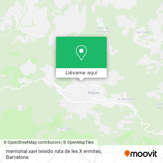 Mapa memorial xavi teixido ruta de les X ermites