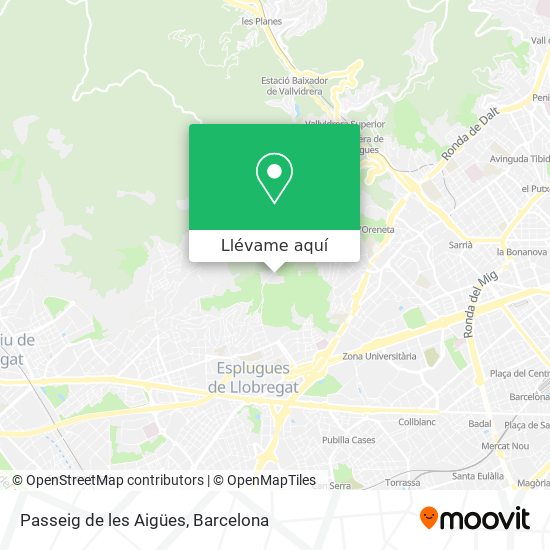 Mapa Passeig de les Aigües