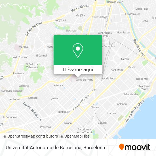 Mapa Universitat Autònoma de Barcelona