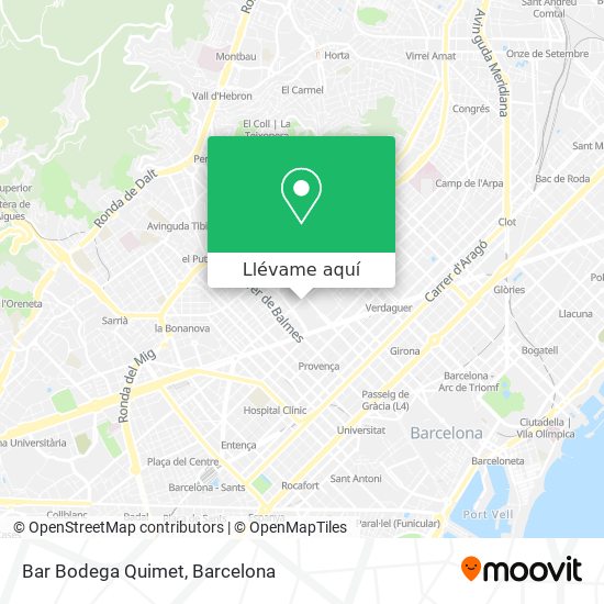 Mapa Bar Bodega Quimet