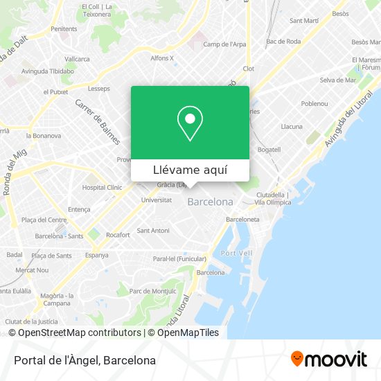 Mapa Portal de l'Àngel