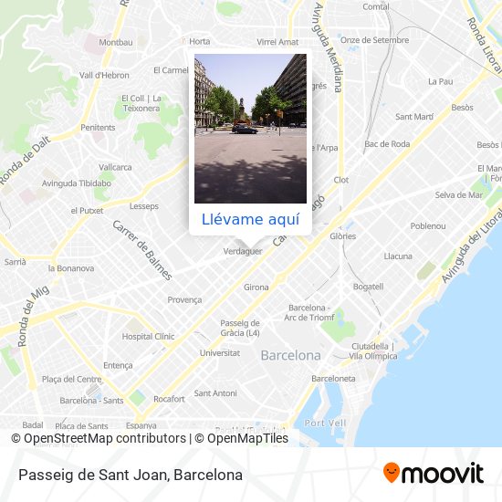 Mapa Passeig de Sant Joan