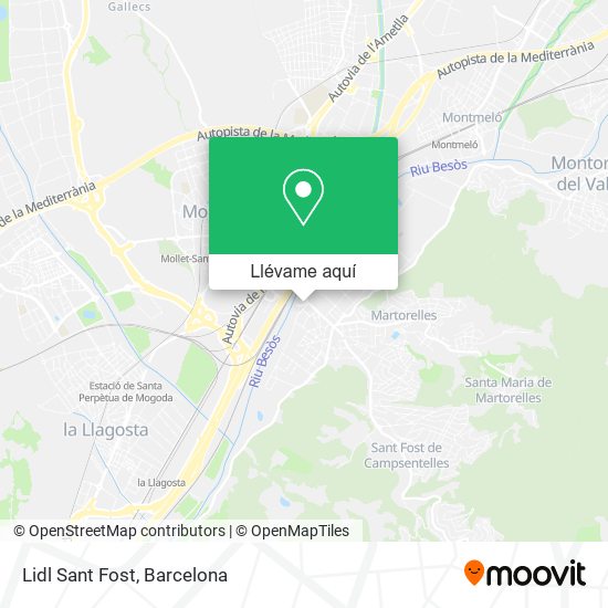Mapa Lidl Sant Fost
