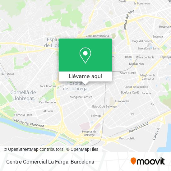 Mapa Centre Comercial La Farga