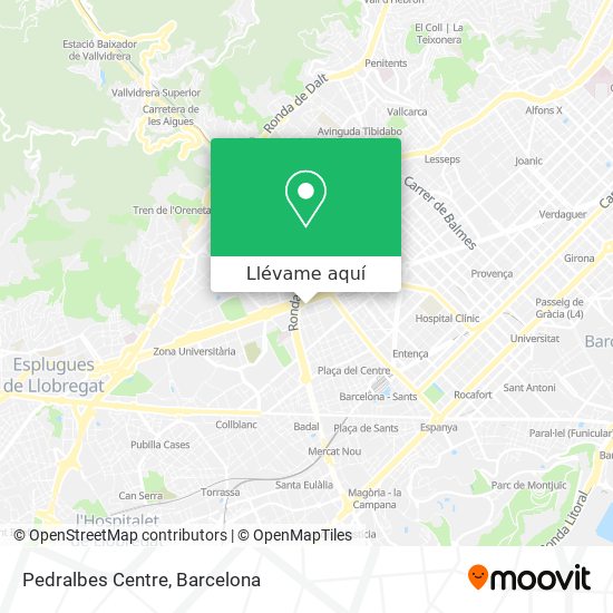 Mapa Pedralbes Centre