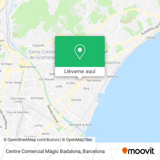 Mapa Centre Comercial Màgic Badalona