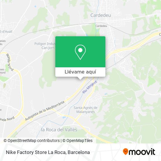 Cómo llegar a Factory Store La Roca La Roca Vallès en Autobús Tren?