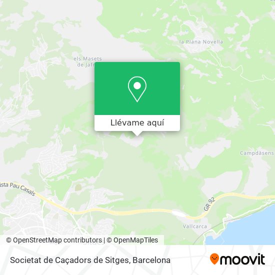Mapa Societat de Caçadors de Sitges
