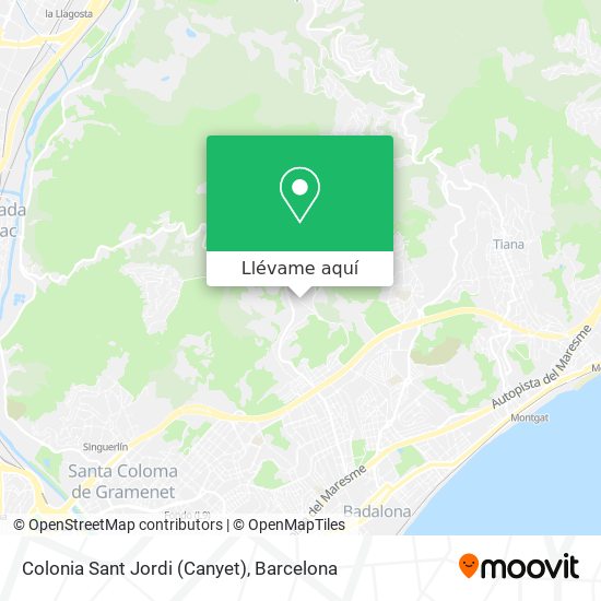 Mapa Colonia Sant Jordi (Canyet)