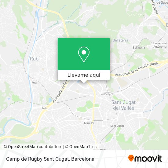 Mapa Camp de Rugby Sant Cugat