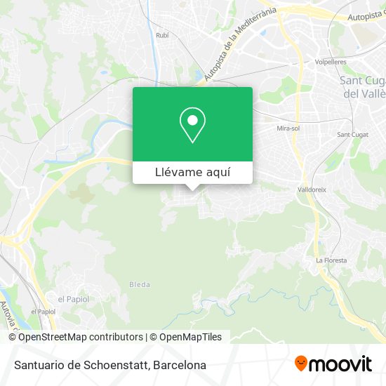 Mapa Santuario de Schoenstatt