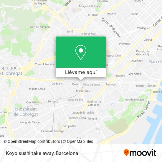 Mapa Koyo sushi take away